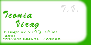 teonia virag business card